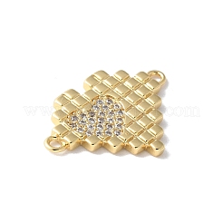 Подвески-сердечки с микропаве из латуни и кубическим цирконием&nbsp;KK-A252-28G-01