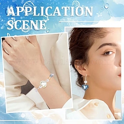 70шт 7 цвета гальванические прозрачные стеклянные бусины&nbsp;EGLA-YW0005-71