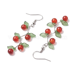 3 пара серег с подвесками из фруктов и акрила EJEW-TA00472