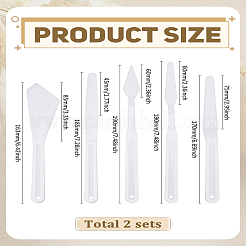 10шт. набор скребков для палитры из полипропилена&nbsp;AJEW-LP0007-67