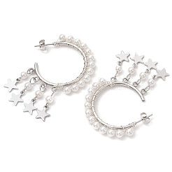 Boucles d'oreilles pendantes en forme d'étoile&nbsp;EJEW-JE06186-02