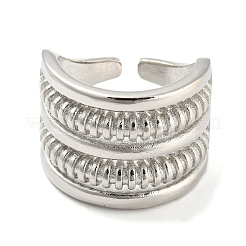 Кольцо из латуни с открытой манжетой RJEW-C033-05P