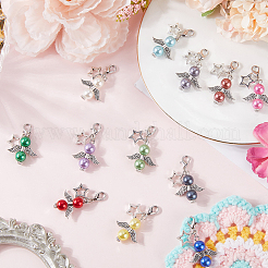 24шт. подвеска в виде ангела из искусственного жемчуга&nbsp;HJEW-SC0002-01