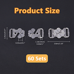 60 paio di ganci in plastica per reggiseni bikini&nbsp;FIND-FH0009-06B