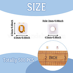 Непрозрачные акриловые бусины MACR-TAG0001-07Q