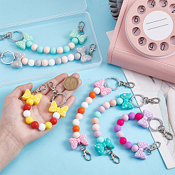 6шт силиконовые бусины брелок KEYC-PH01565