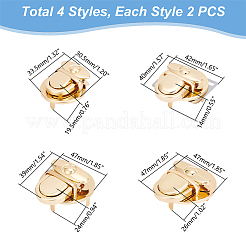 8 шт. 4 стиля железная застежка-защелка FIND-UN0003-42
