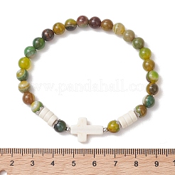 Bracciali elastici con perline di pietre preziose per donne e uomini&nbsp;BJEW-JB13649
