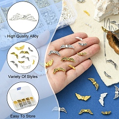 242 шт. 2 цвета бусины из сплава в тибетском стиле TIBEB-FS0001-08