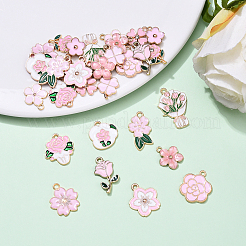 30шт 15 стиля подвески из сплава с эмалью ENAM-YW0005-75