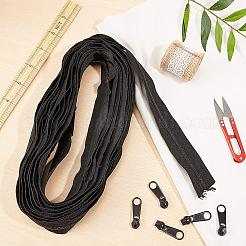 Нейлоновая закрытая молния и бегунки из цинкового сплава DIY-BC0011-64