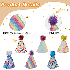 6 шт. 6 стиля шляпы из искусственной кожи на день рождения&nbsp;FIND-WH20015-072