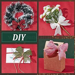 28 шт. 7-х цветные аксессуары для украшения бантом из мешковины&nbsp;HJEW-AR00010