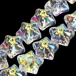 Brins de perles de verre peintes par galvanoplastie&nbsp;X1-EGLA-K061-12A-AB01