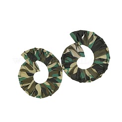 Серьги-гвоздики из сплава ткани с леопардовым принтом&nbsp;FS-WG748A0-01