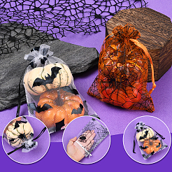 50 шт. 5-цветные прямоугольные тканевые сумки с завязками&nbsp;ABAG-SP0001-49