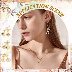 12 шт. латунные подвески с микропаве из шоколадного кубического циркония&nbsp;KK-BC0012-64