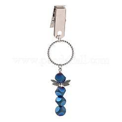 Гальванический съемник зажимов для кредитных карт со стеклянными бусинами&nbsp;HJEW-JM00969