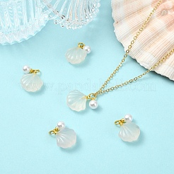 5 шт. подвески в форме ракушки из натурального агата&nbsp;G-YW0002-43