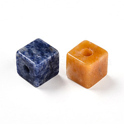 Европейские бусины из натурального смешанного камня G-N345-07A-M