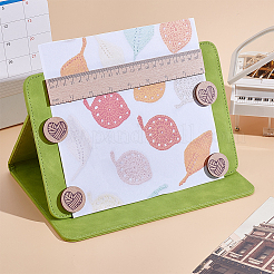 合成皮革のペーパーホルダーボード  木製マグネット付き  黄緑  260x175x14mm&nbsp;DIY-WH0622-604B