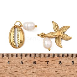 Pendentifs en acier inoxydable 304 et perles&nbsp;PALLOY-JF05809