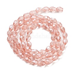 FilI di perline in vetro placcato&nbsp;EGLA-R008-6x4mm-7