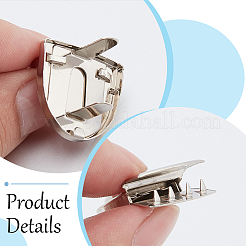 12 Stück 2 Farben Legierung Tuck Lock Verschlüsse&nbsp;DIY-GF0012-78