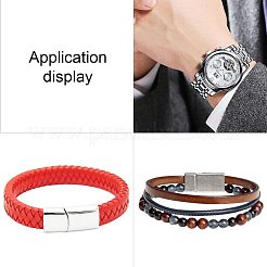 Застежки браслета из матовой нержавеющей стали 304 с магнитным креплением STAS-PH0018-11-WH