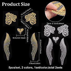 2 комплект 2-х цветных кружевных вышитых аксессуаров для костюмов&nbsp;DIY-BC0009-38