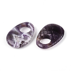 Подвески с большим отверстием из натурального аметиста&nbsp;G-N348-06B-06