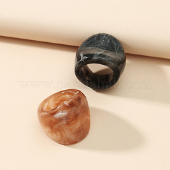 Наборы колец из акрила в стиле ретро с неровной текстурой для женщин GA4167