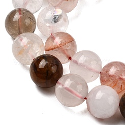 Натуральный гематоидный кварц круглые бусины нити&nbsp;G-N0078-10mm-06-01