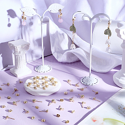 90 шт. 3 стиля фурнитуры для сережек-гвоздиков из нержавеющей стали 304&nbsp;STAS-BBC0008-47