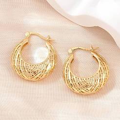 Boucles d'oreilles en laiton de cercle pour les femmes&nbsp;KK-Z166-11G