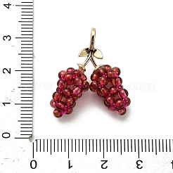 Подвески из натурального граната с круглыми бусинами в виде винограда G-A273-01G
