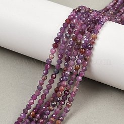 Натуральный красный корунд / рубиновый и сапфировый бисер G-M390-05