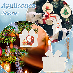 Незаконченный 1 комплект деревянных подвесных украшений WOOD-SP0001-31L