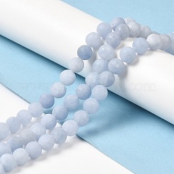 Gefärbt natürlichen weißen Jade Perlen Stränge&nbsp;G-M402-B01-06