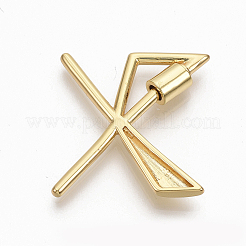 Латунные брелоки с карабином KK-T046-001G-X-NF