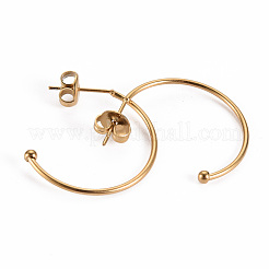 Серьги-гвоздики из нержавеющей стали 304&nbsp;STAS-S116-272B-G