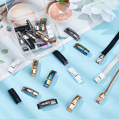 12 пара пряжек из цинкового сплава 6 цветов с одним щелчком для парусиновой спортивной обуви FIND-CP0001-40