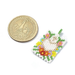 Perles de rocailles à motif de métier à tisser japonais faites à la main&nbsp;PALLOY-MZ00105-02