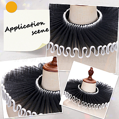 Съемный женский фальшивый воротник из марли&nbsp;AJEW-WH20042-91A