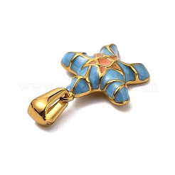 Ozean 304 Edelstahl Emaille Anhänger&nbsp;STAS-P395-01A-G