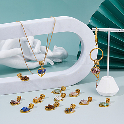 36 шт. 9 стиля подвески в виде дерева из натуральных смешанных драгоценных камней&nbsp;PALLOY-FH00138