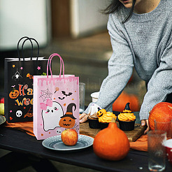 8 шт. 4 стильных бумажных подарочных пакета с принтом на тему Хэллоуина&nbsp;ABAG-TA0001-60