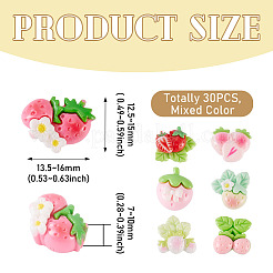 30 Stück undurchsichtige Harz-Decoden-Cabochons&nbsp;RESI-TADJ0001-14