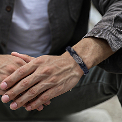 13шт 5 стиля плетеные браслеты из искусственной кожи для женщин и мужчин&nbsp;BJEW-CL0001-22