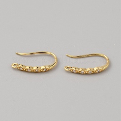 Латунные крючки для серьги из чистого циркония KK-WH0038-43G